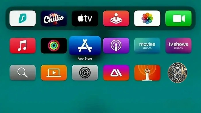Opening the App Store on Apple TV