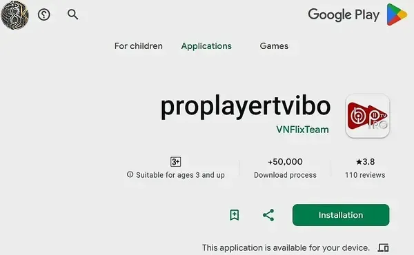 Downloading IBO Player Pro for Android TV from the Google Play Store